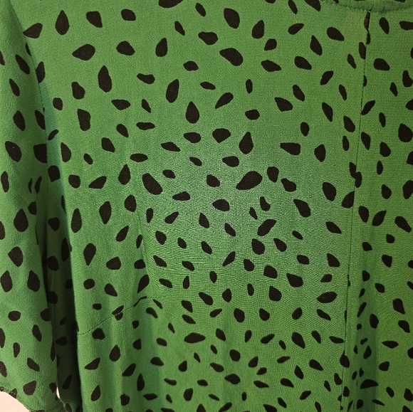 Nobody's Child Womens Animal Print Maxi Dress Green Black Size 8 - Picture 2 of 7